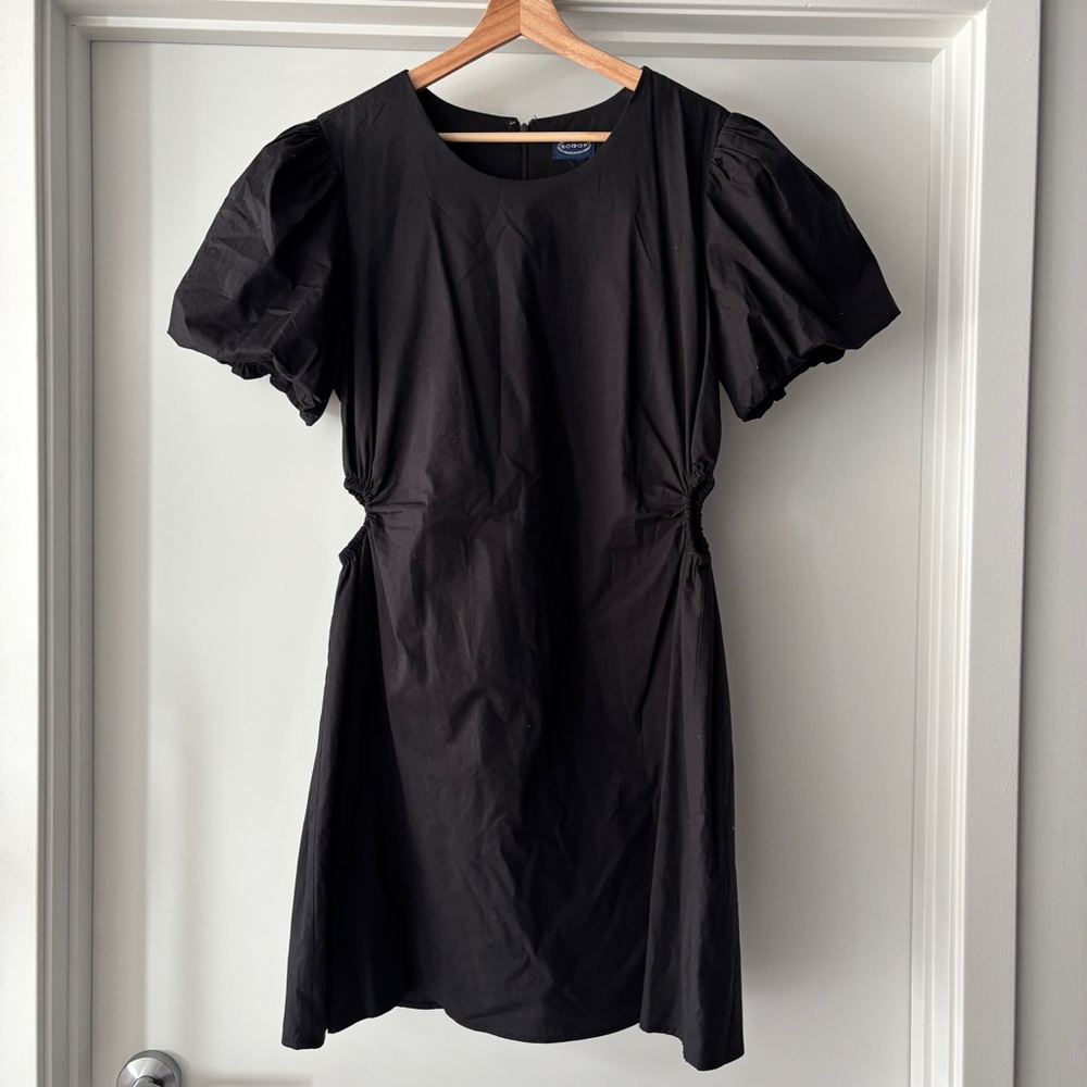 Scoop Black Puff Sleeve Dress